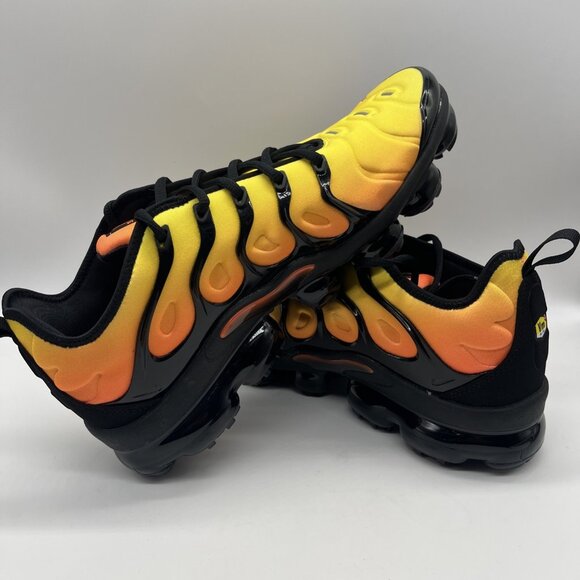 Nike Air VaporMax Plus \'Sunset\' Sneaker Yellow Black Men\'s 10.5 924453-006
